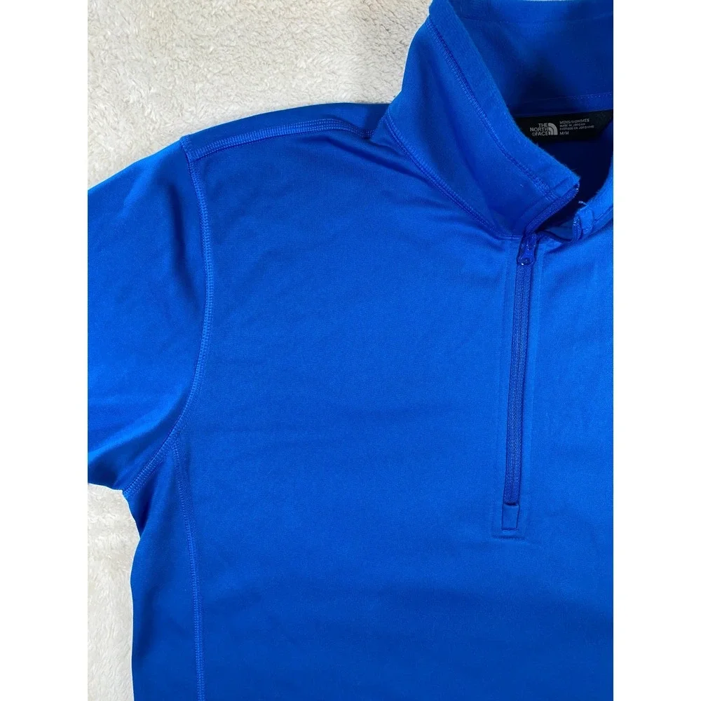 The North Face Fleece 1/4 Zip Pullover Men's M Blue Long Sleeve Top